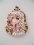 Victorian lady portrait kiss lock purse with a vintage-inspired metal frame by Sweet Dream Rose