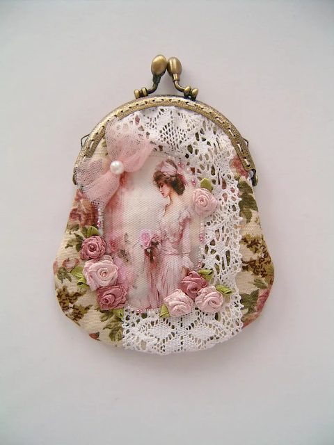 Shabby Chic Rose Purse – Handmade Romantic Floral Purse | Sweet Dream Rose