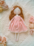 Pink Handmade Rag Doll – Romantic Heirloom Fabric Doll for Girls | Sweet Dream Rose