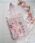 Pink Quilted Patchwork Tote Bag – Handmade Shabby Chic Floral Bag | Sweet Dream Rose
