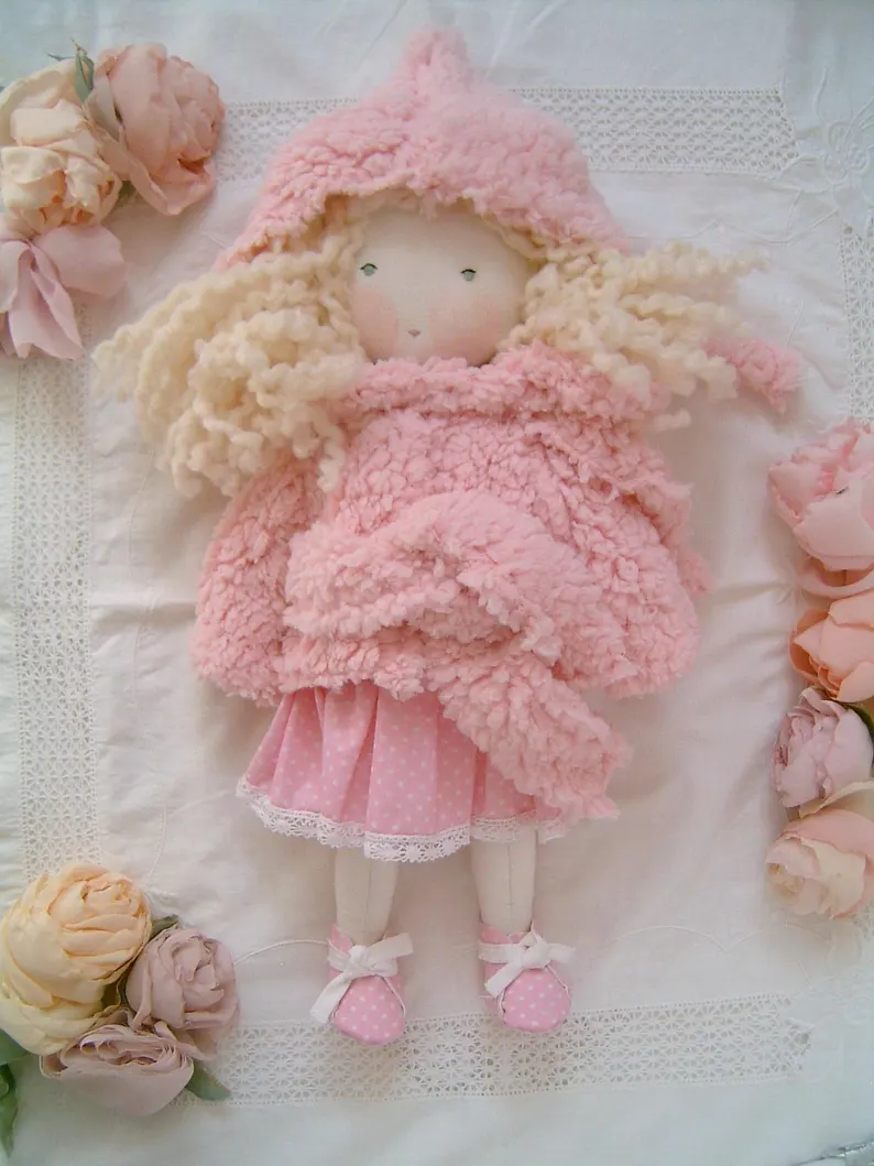 Blonde Waldorf Doll with Romantic Clothes - Sweet Dream Rose