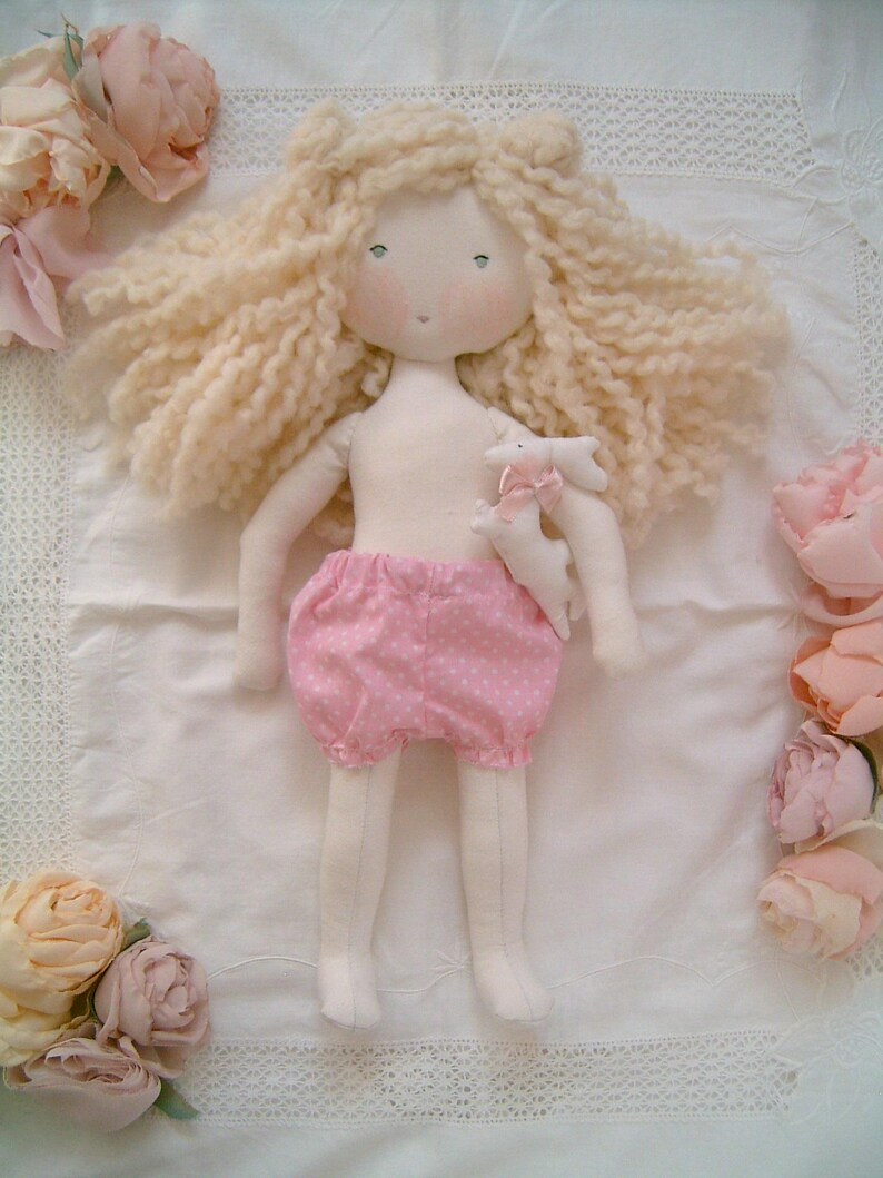 Blonde Waldorf Doll with Romantic Clothes - Sweet Dream Rose