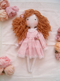 Handmade Pink Floral Rag Doll – Shabby Chic Heirloom Doll for Girls | Sweet Dream Rose