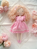 Pink Polka Dot Rag Doll – Handmade Waldorf-Inspired Fabric Doll | Sweet Dream Rose